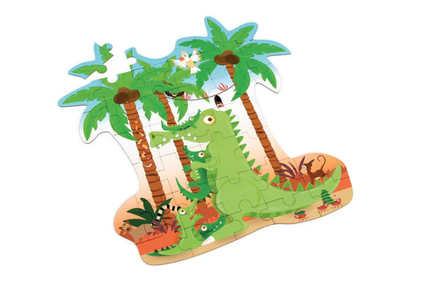 Scratch Europe - Puzzle 36pcs - Contour Puzzle  -  Crocodile