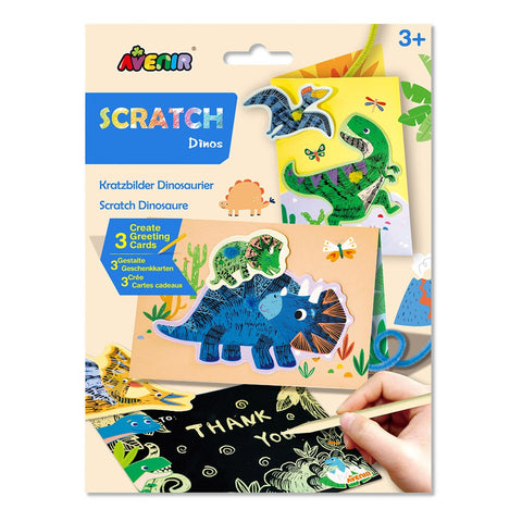 AVENIR - Scratch Greeting Card - Dinos