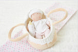 Bonikka - Grace Baby Doll in Carry Cot With Bottle & Blanket