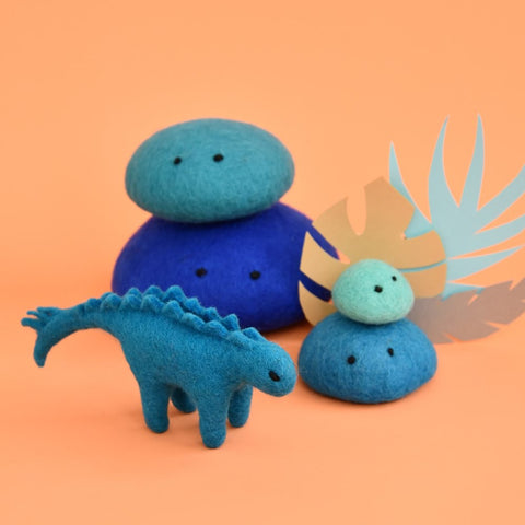 Dashdu - Sensitive Stegosaurus - Mini Blue Dinosaur