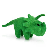 Dashdu - Tranquil Triceratops - Mini Green Felt Dino