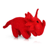 Dashdu - Theatrical Triceratops - Mini Red Felt Dino