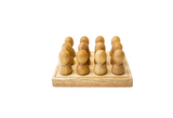 QToys - Large Natural Wooden People on Tray