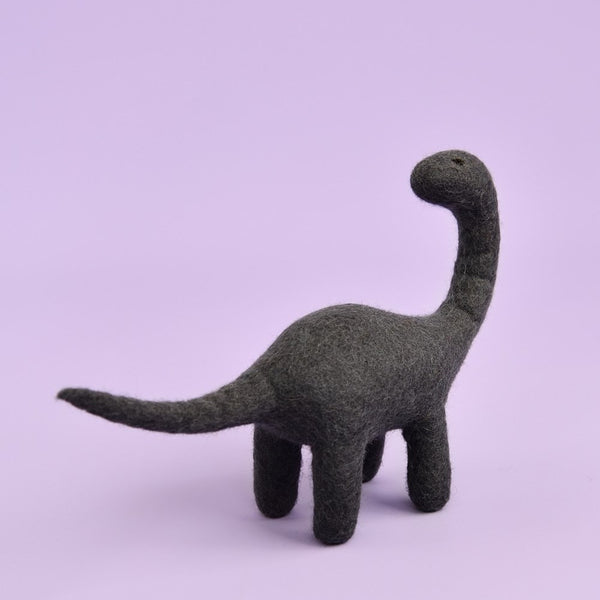 Dashdu - Dirty Dino - Charcoal Grey Felt Dinosaur