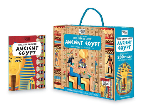 Sassi - Travel Learn and Explore - Puzzle & Book Set - Ancient Egypt
